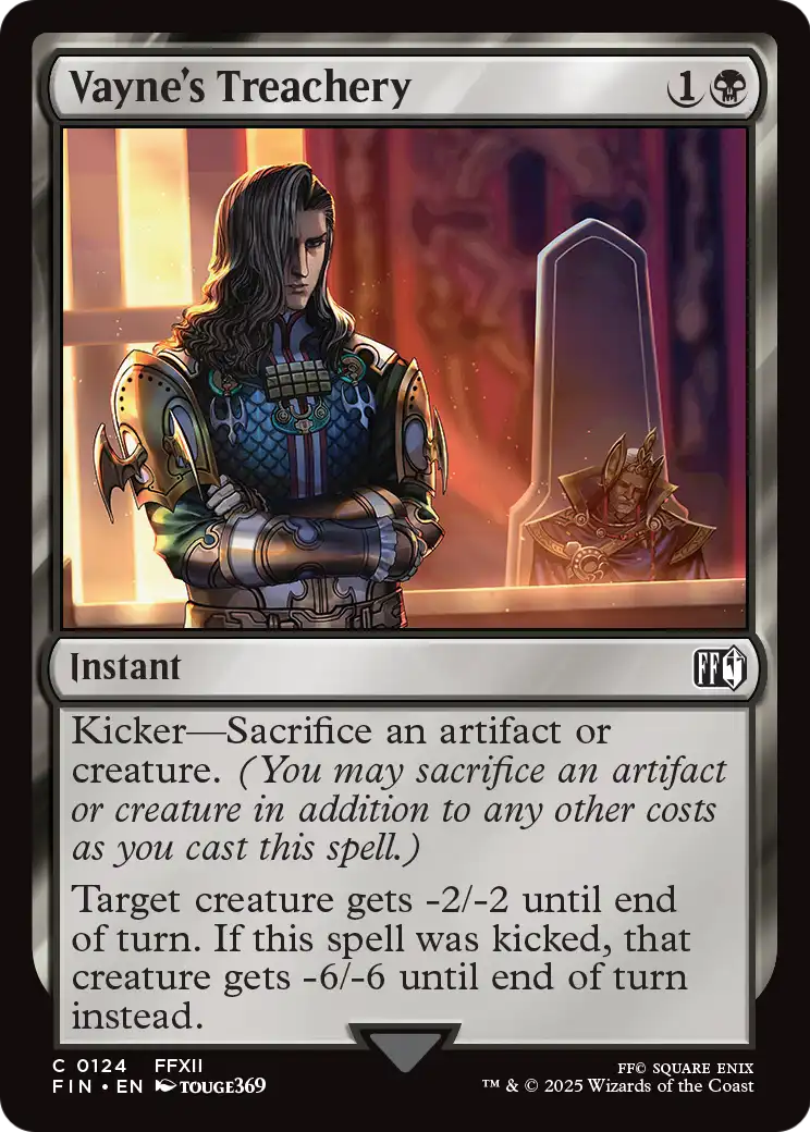 Vayne's Treachery (FIN-124) [FINAL FANTASY] Foil
