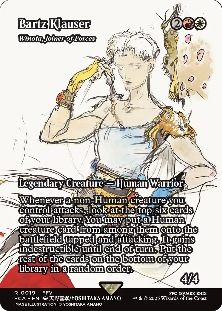 Bartz Klauser - Winota, Joiner of Forces (Showcase) (FCA-019) (Borderless) [FINAL FANTASY: Through the Ages] Foil