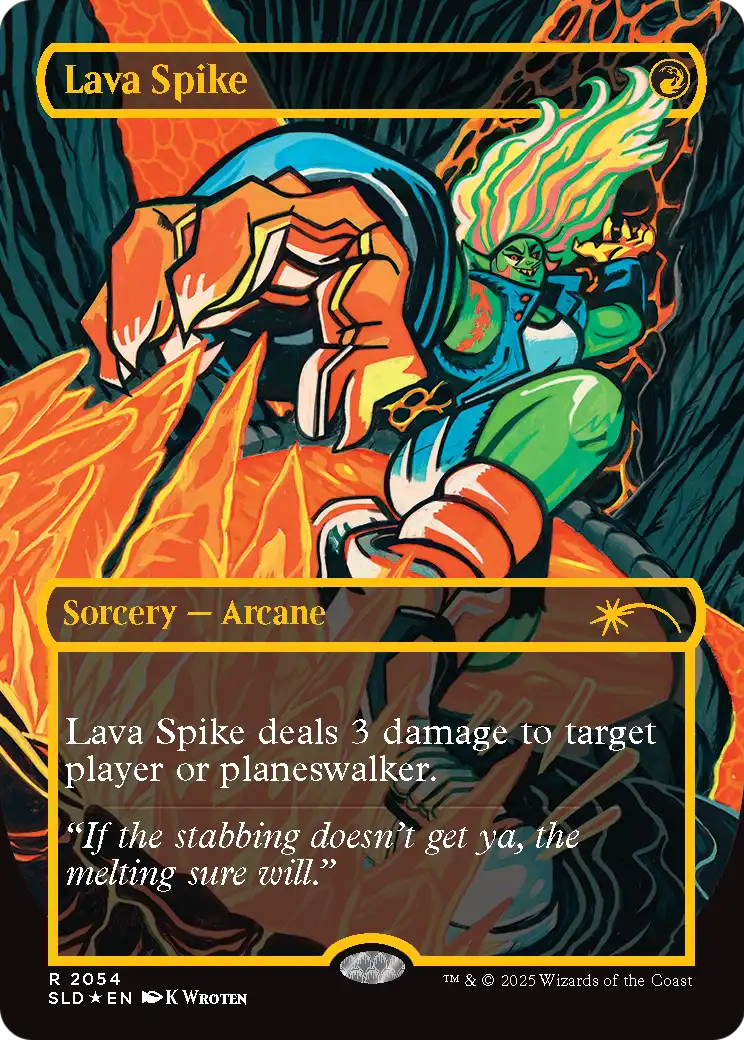 Lava Spike (SLD-2054) (Borderless) [Secret Lair Drop] Foil