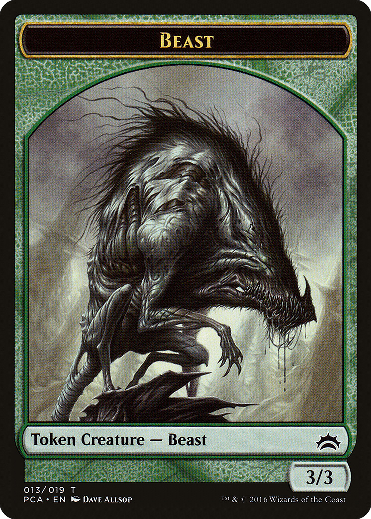 Beast // Saproling Double-sided Token (PCA-13 // 19) [Planechase Anthology Tokens]