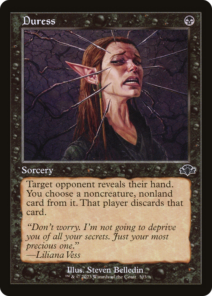 Duress (Retro Frame) (DMR-303) [Dominaria Remastered] Foil