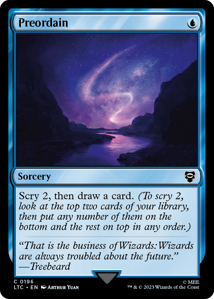Preordain (LTC-196) [Tales of Middle-earth Commander]