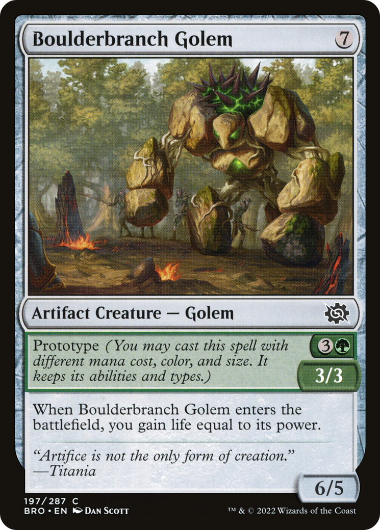 Boulderbranch Golem (BRO-197) [The Brothers' War] Foil
