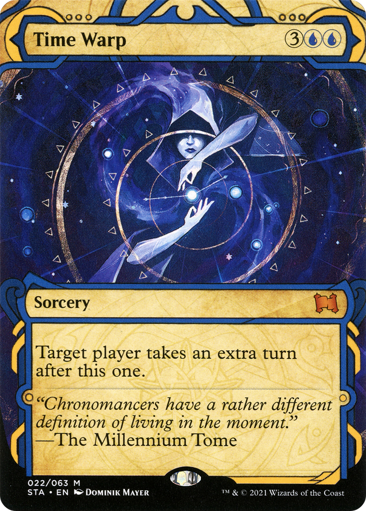 Time Warp (STA-022) (Showcase) (Borderless) [Strixhaven Mystical Archive] Foil
