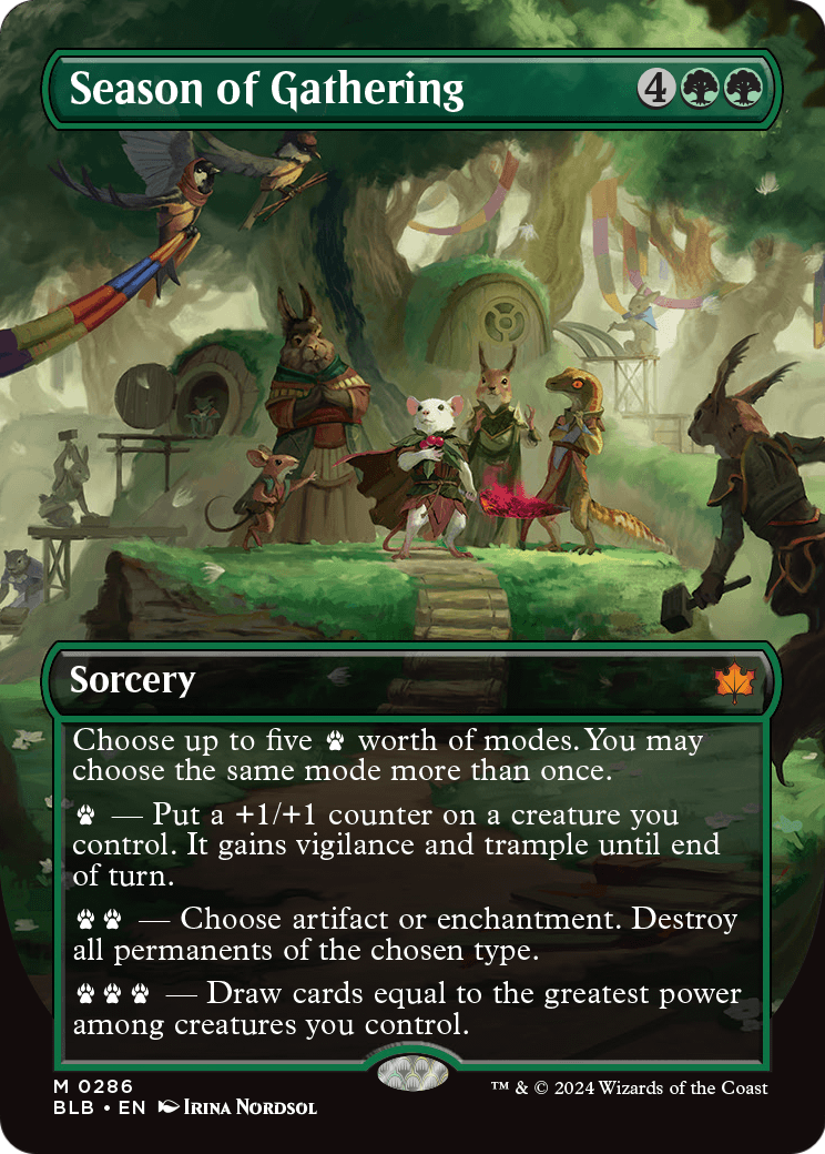 Season of Gathering (Borderless) (BLB-286) (Showcase) [Bloomburrow]