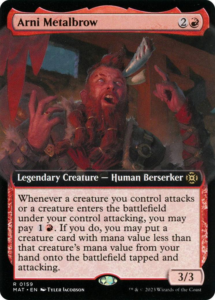 Arni Metalbrow (Extended Art) (MAT-159) [March of the Machine: The Aftermath] Foil
