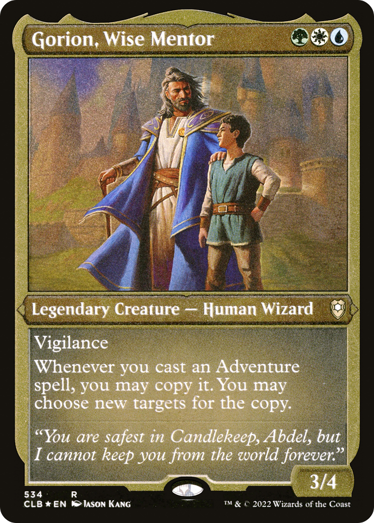 Gorion, Wise Mentor (Foil Etched) (CLB-534) [Commander Legends: Battle for Baldur's Gate] Foil