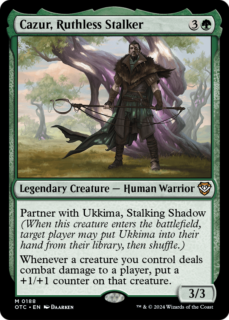 Cazur, Ruthless Stalker (OTC-188) [Outlaws of Thunder Junction Commander]