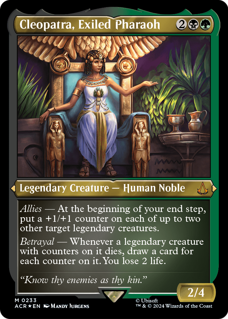 Cleopatra, Exiled Pharaoh (Foil Etched) (ACR-233) [Assassin's Creed] Foil