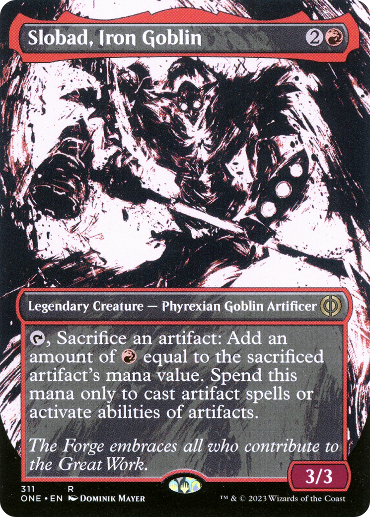 Slobad, Iron Goblin (Showcase) (ONE-311) (Borderless) [Phyrexia: All Will Be One]