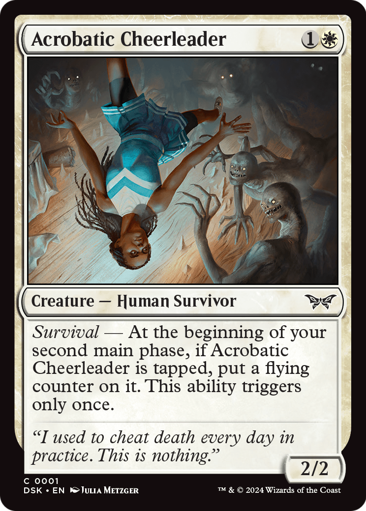 Acrobatic Cheerleader (DSK-001) [Duskmourn: House of Horror]