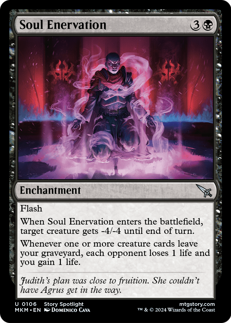 Soul Enervation (MKM-106) [Murders at Karlov Manor] Foil