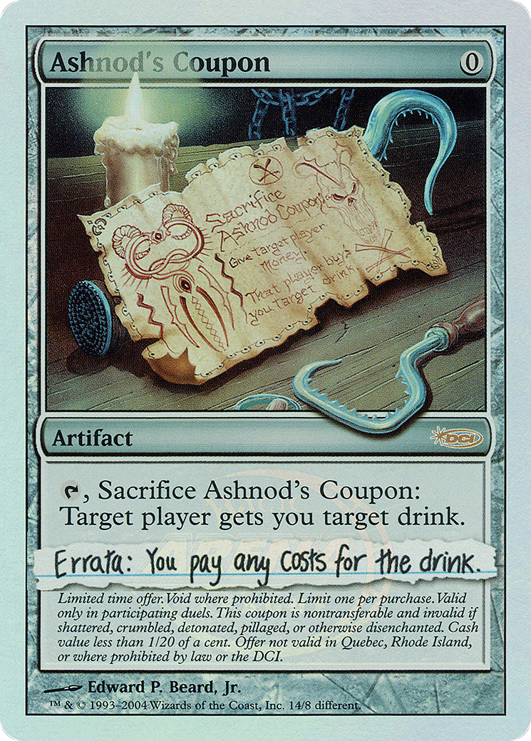 Ashnod's Coupon [Arena League 2004] Foil