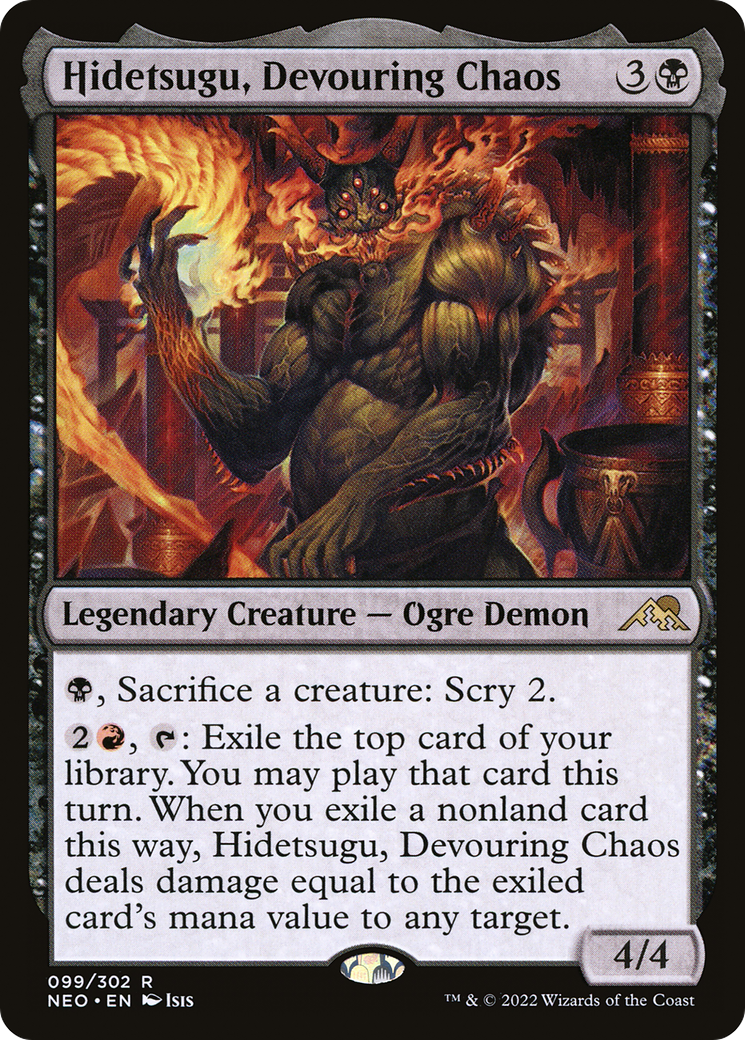 Hidetsugu, Devouring Chaos (NEO-099) [Kamigawa: Neon Dynasty]