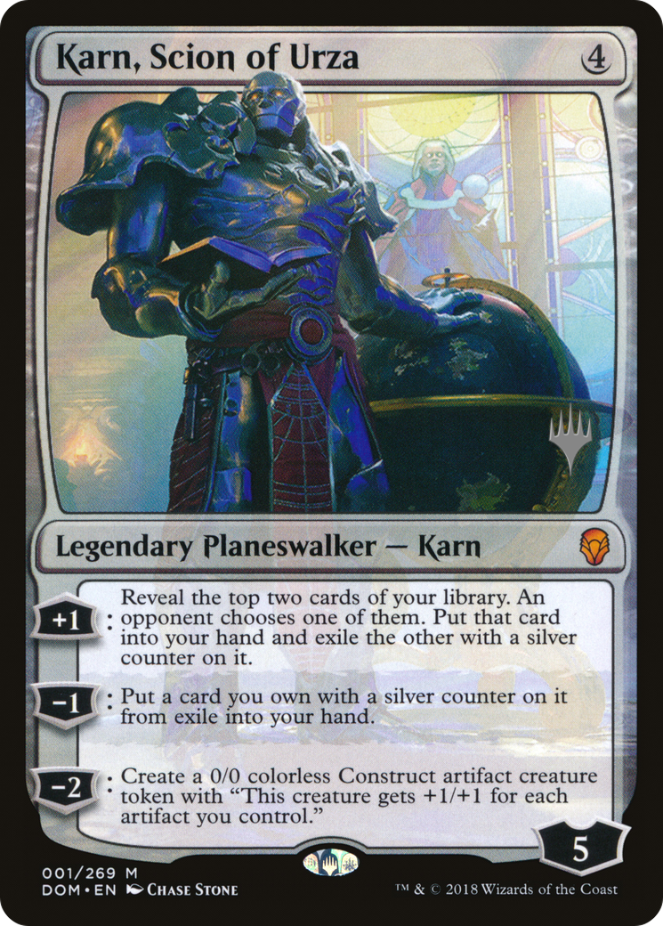 Karn, Scion of Urza (PPM20-001) [Promo Pack: Dominaria Promos] Foil
