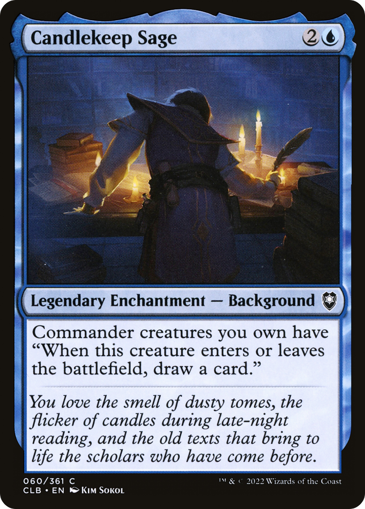 Candlekeep Sage (CLB-060) [Commander Legends: Battle for Baldur's Gate] Foil