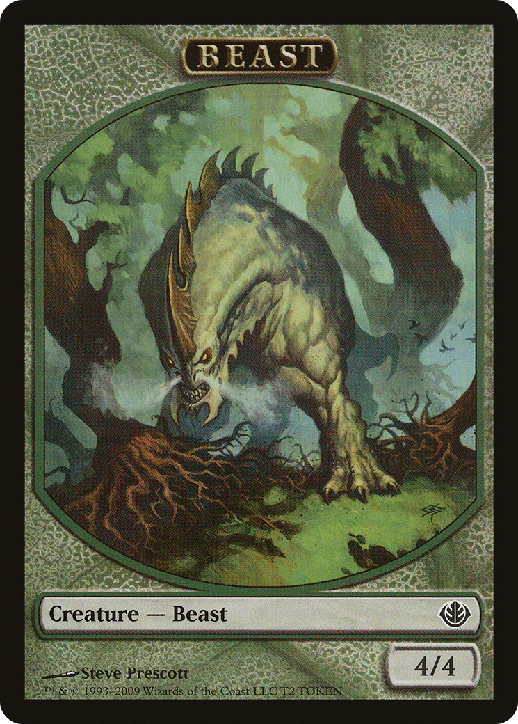 Beast Token (4/4) (DDD-0T2) [Duel Decks: Garruk vs. Liliana Tokens]