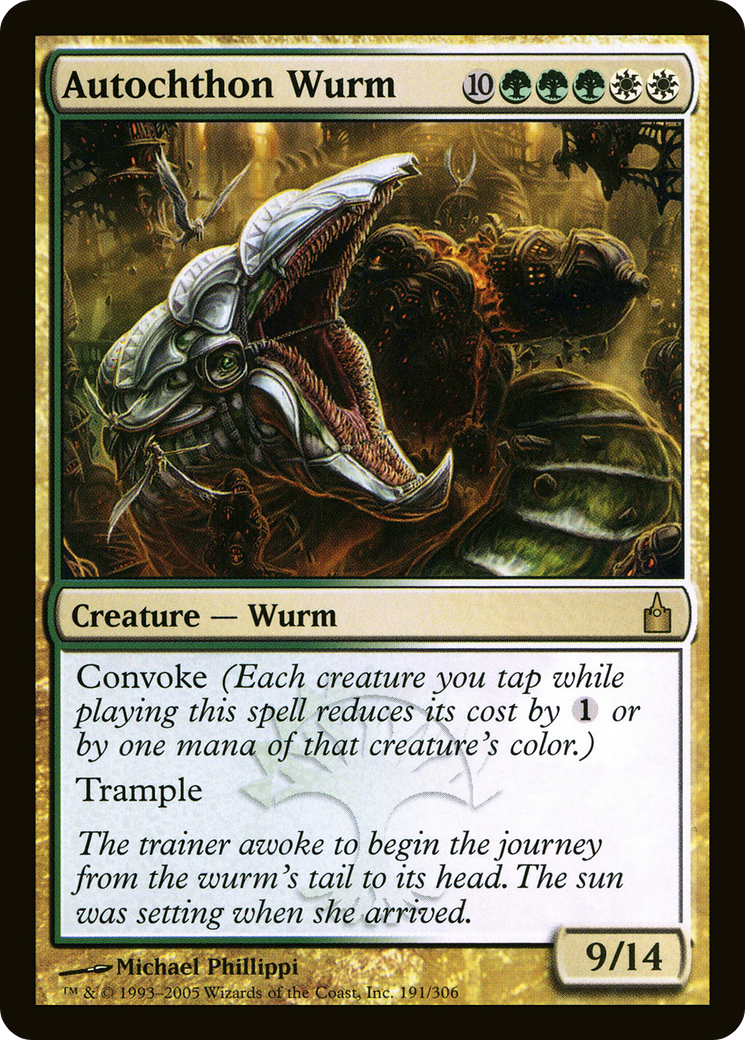 Autochthon Wurm (RAV-191) [Ravnica: City of Guilds]