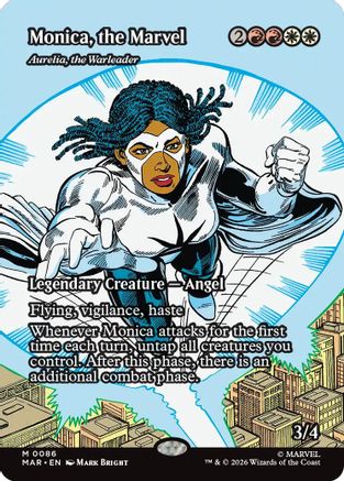Monica, the Marvel - Aurelia, the Warleader (Borderless) (MAR-086) [Marvel Universe Eternal-Legal] Foil