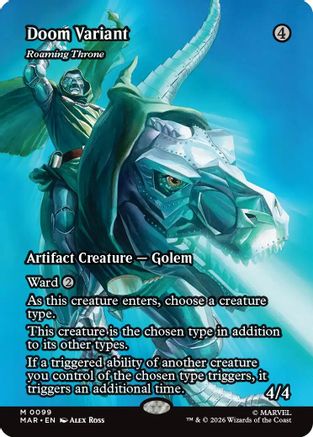 Doom Variant - Roaming Throne (Borderless) (MAR-099) [Marvel Universe Eternal-Legal] Foil