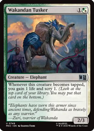 Wakandan Tusker (MSC-748) [Commander: Marvel Super Heroes] Foil