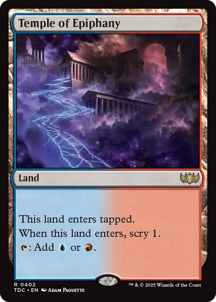 Temple of Epiphany (TDC-402) [Commander: Tarkir: Dragonstorm]