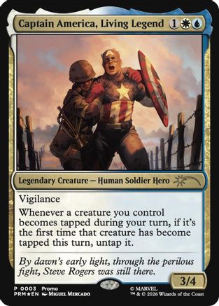 Captain America, Living Legend (MEDIA-003) [Media Promos] Foil