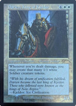 Darien, King of Kjeldor (Retro Frame) (SLD-7135) [Secret Lair Drop Series] Foil