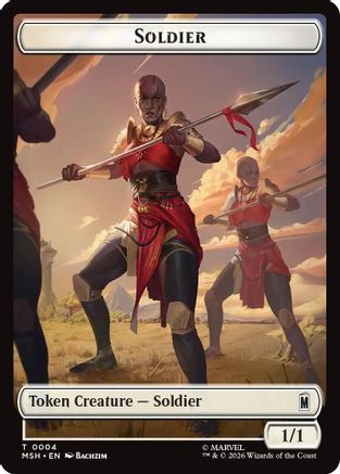 Soldier // Copy Double-Sided Token (MSC-4 // 1) [Commander: Marvel Super Heroes]
