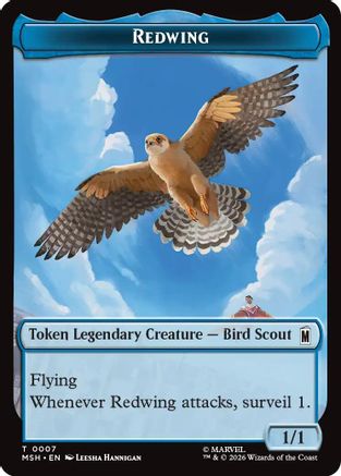 Redwing // Zabu Double-Sided Token (MSH-7 // 16) [Marvel Super Heroes]