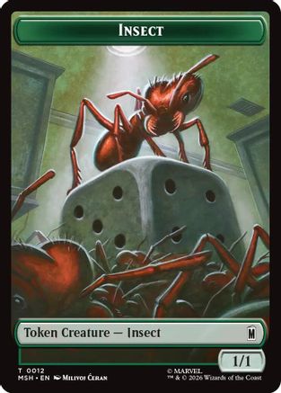 Insect // Clue Double-Sided Token (MSH-12 // 17) [Marvel Super Heroes]
