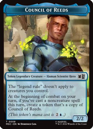 Council of Reeds (0008) // Construct (0014) Double-Sided Token (MSC-8 // 14) [Commander: Marvel Super Heroes]