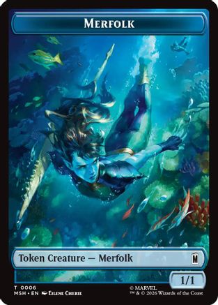 Merfolk // Doombot Double-Sided Token (MSH-6 // 18) [Marvel Super Heroes]