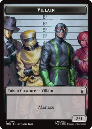 Villain // Soldier Double-Sided Token (MSH-9 // 3) [Marvel Super Heroes] Foil