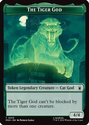 The Tiger God // Sturdy Shield Double-Sided Token (MSH-15 // 21) [Marvel Super Heroes]