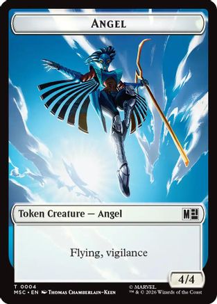 Angel // Elephant Double-Sided Token (MSC-4 // 12) [Commander: Marvel Super Heroes] Foil