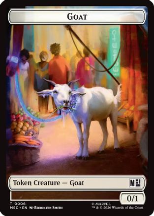 Goat // Construct Double-Sided Token (MSC-6 // 14) [Commander: Marvel Super Heroes] Foil