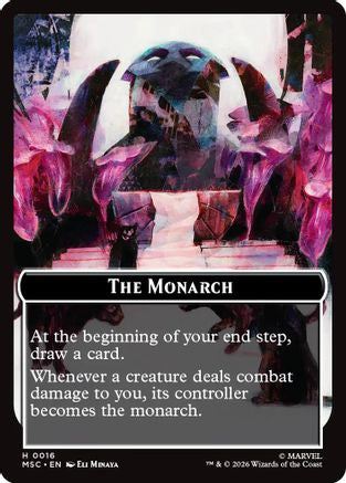 The Monarch (0016) // Vibranium (0031) Double-Sided Token (Surge Foil) (MSC-16 // 31) [Commander: Marvel Super Heroes] Foil