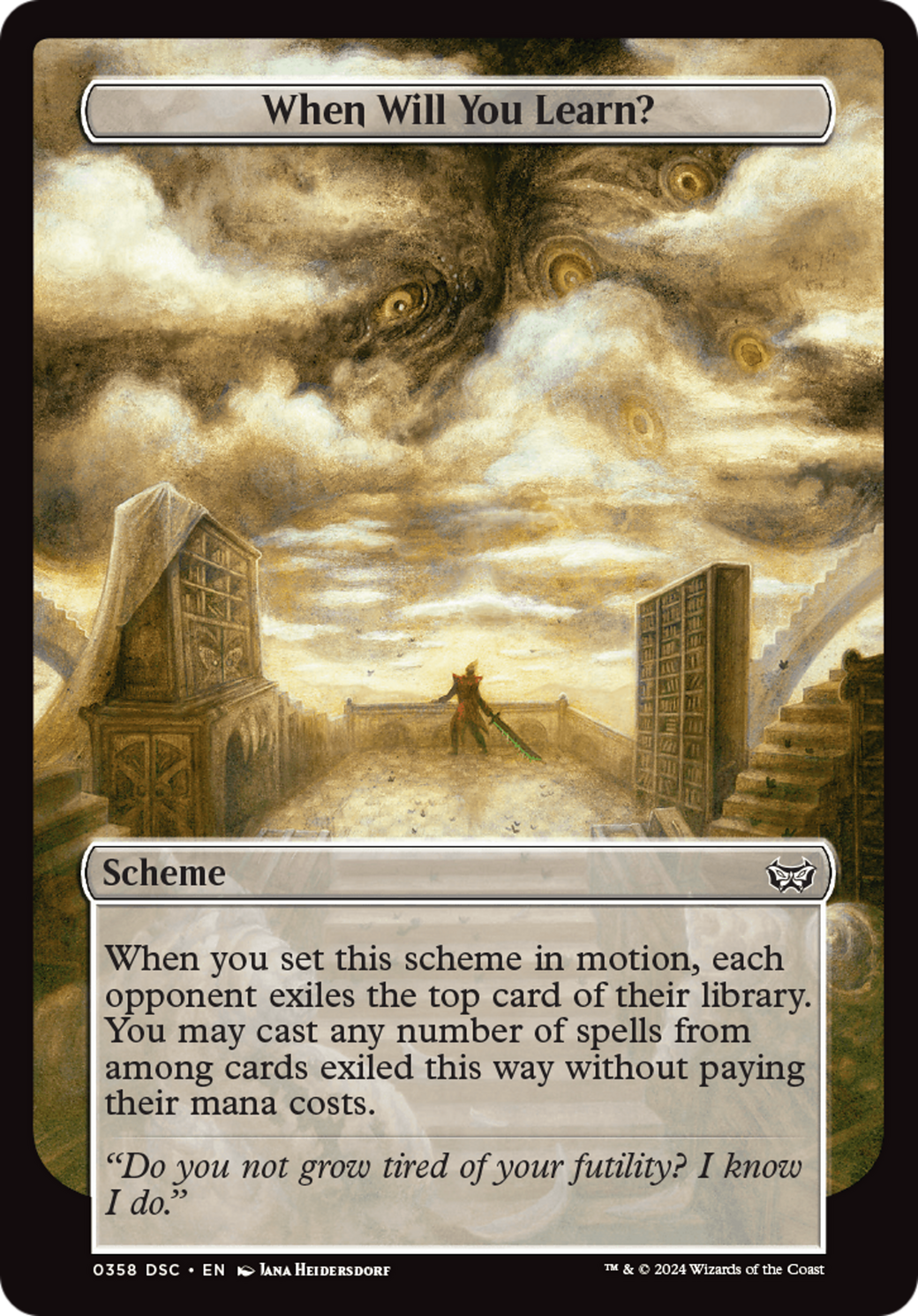 When Will You Learn? (Full Art) (A:DSC-358) [Duskmourn: House of Horror Commander]