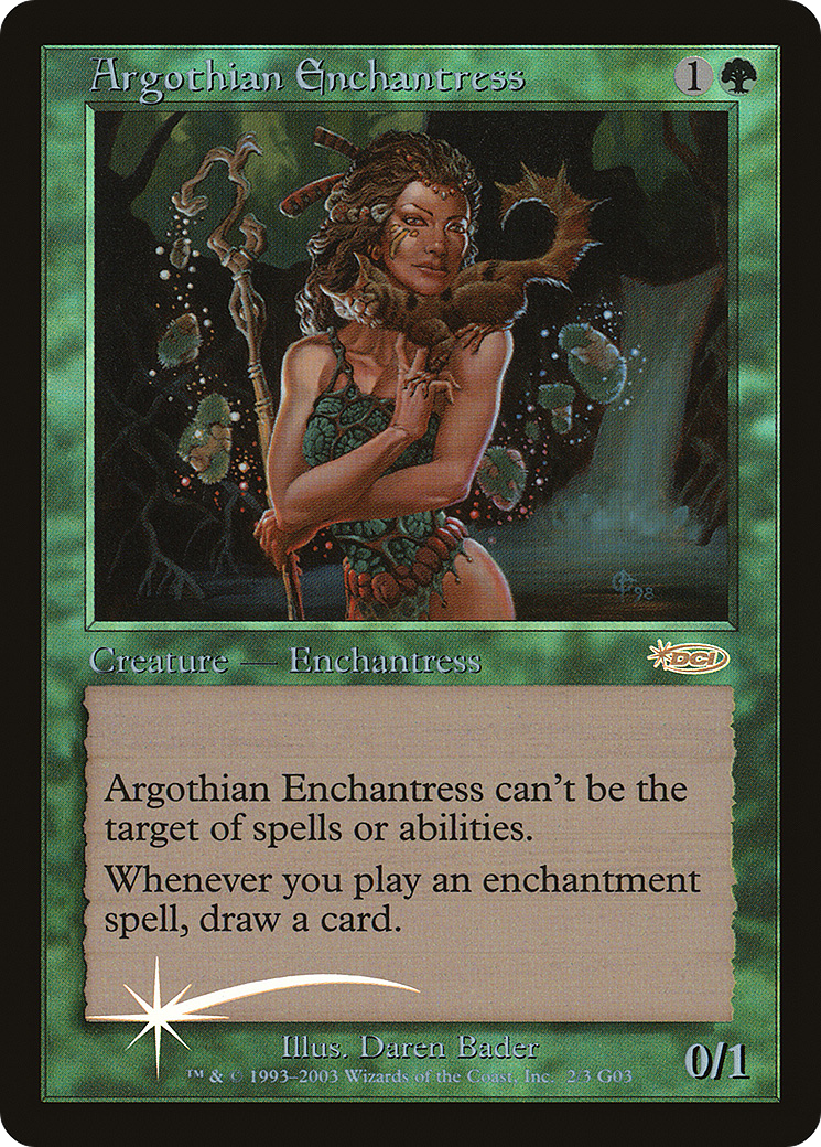Argothian Enchantress (JDG-002) [Judge Gift Cards 2003] Foil