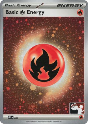 Basic Fire Energy - MEE (Cosmos Holo) (002) [Prize Pack Series Cards] Holofoil - Common