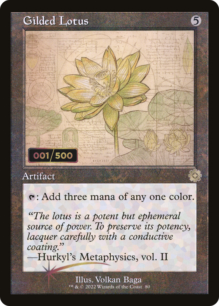 Gilded Lotus (Schematic) (Serial Numbered) (BRR-080) [The Brothers' War Retro Artifacts] Foil