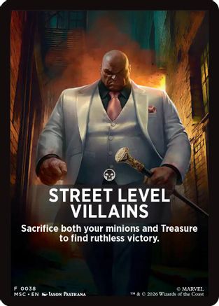 Street Level Villains Theme Card (MSC-038) [Commander: Marvel Super Heroes]