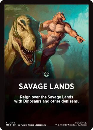 Savage Lands Theme Card (MSC-055) [Commander: Marvel Super Heroes]