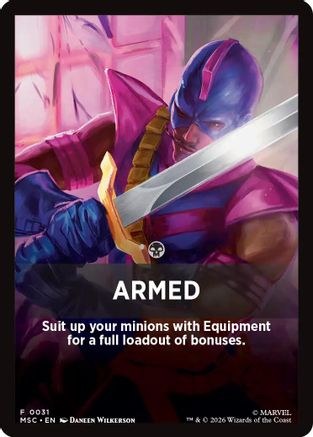 Armed Theme Card (MSC-031) [Commander: Marvel Super Heroes]