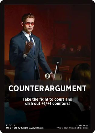 Counterargument Theme Card (MSC-014) [Commander: Marvel Super Heroes]