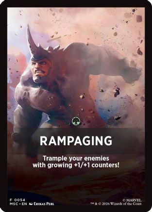 Rampaging Theme Card (MSC-054) [Commander: Marvel Super Heroes]