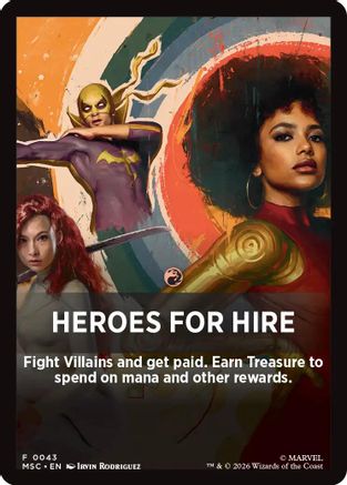Heroes For Hire Theme Card (MSC-043) [Commander: Marvel Super Heroes]