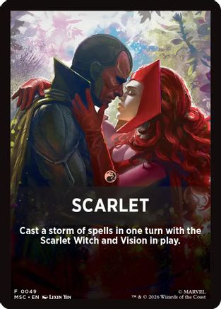 Scarlet Theme Card (MSC-049) [Commander: Marvel Super Heroes]