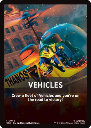 Vehicles Theme Card (MSC-048) [Commander: Marvel Super Heroes]